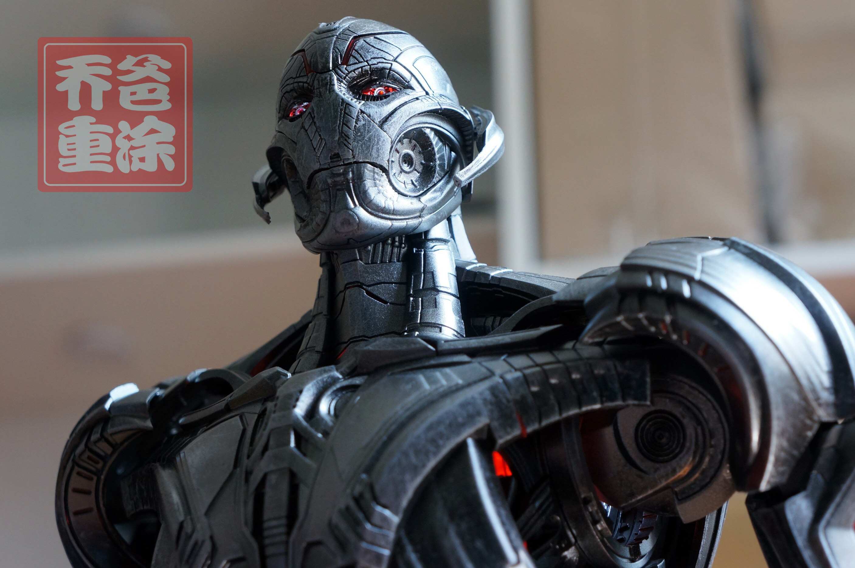乔爸重涂 ht hottoys 漫威 奥创 复仇者联盟2 兵人 1:6 上色代工