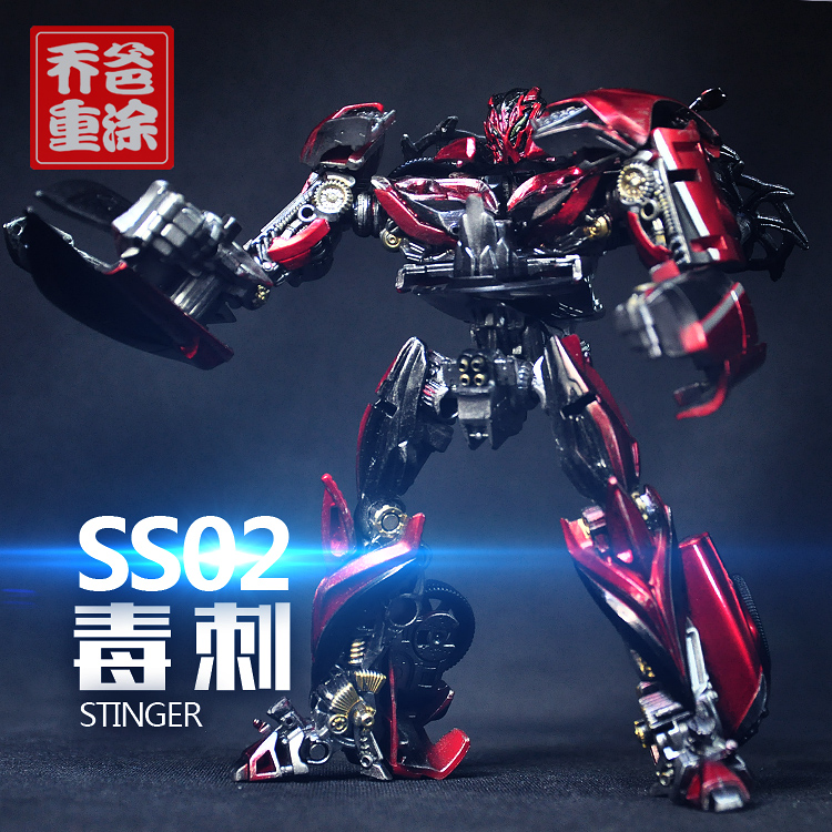 乔爸重涂 变形金刚 电影 studio series ss02 毒刺 d级 战损金属