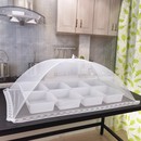 热卖 折叠商用大号透明盖菜罩子食物苍蝇罩纯色餐桌罩饭菜防尘罩伞