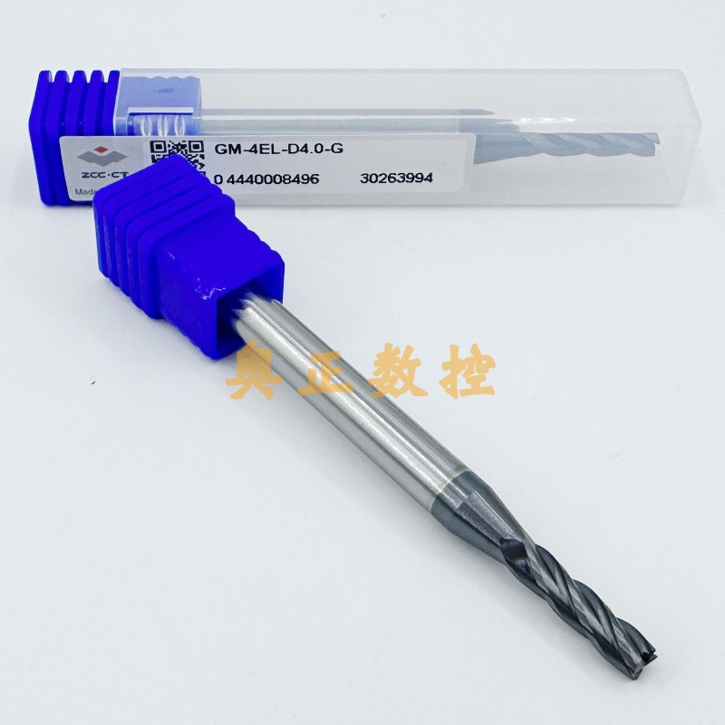 株洲钻石45度四刃钨钢立铣刀整体硬质合金GM-4EL-D4.0-G长刃型