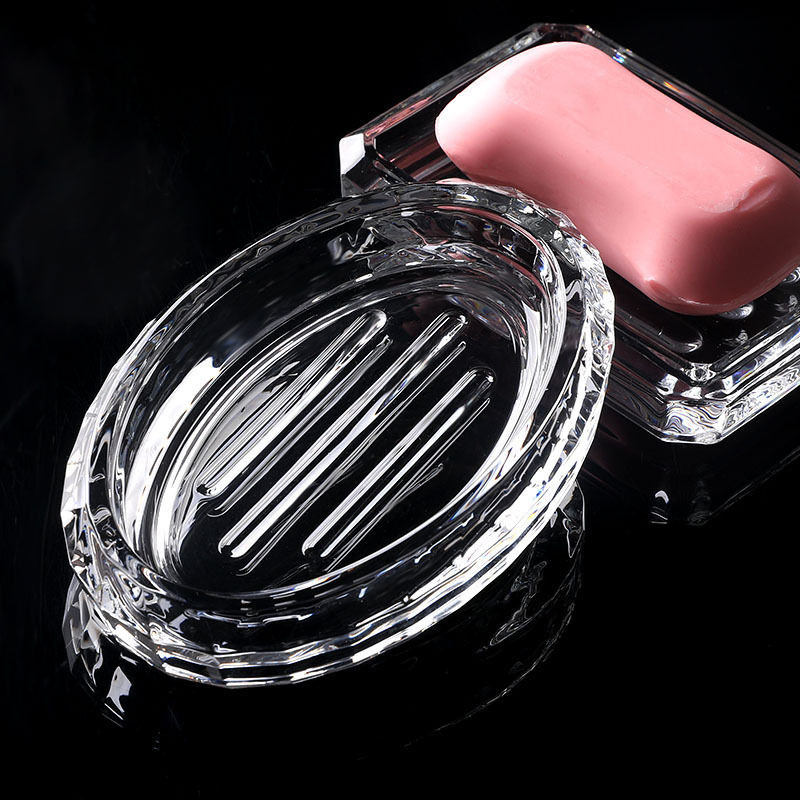 玻璃香皂盒透明家用卫生间手工皂碟盘创意酒店宾馆旅社浴室摆件