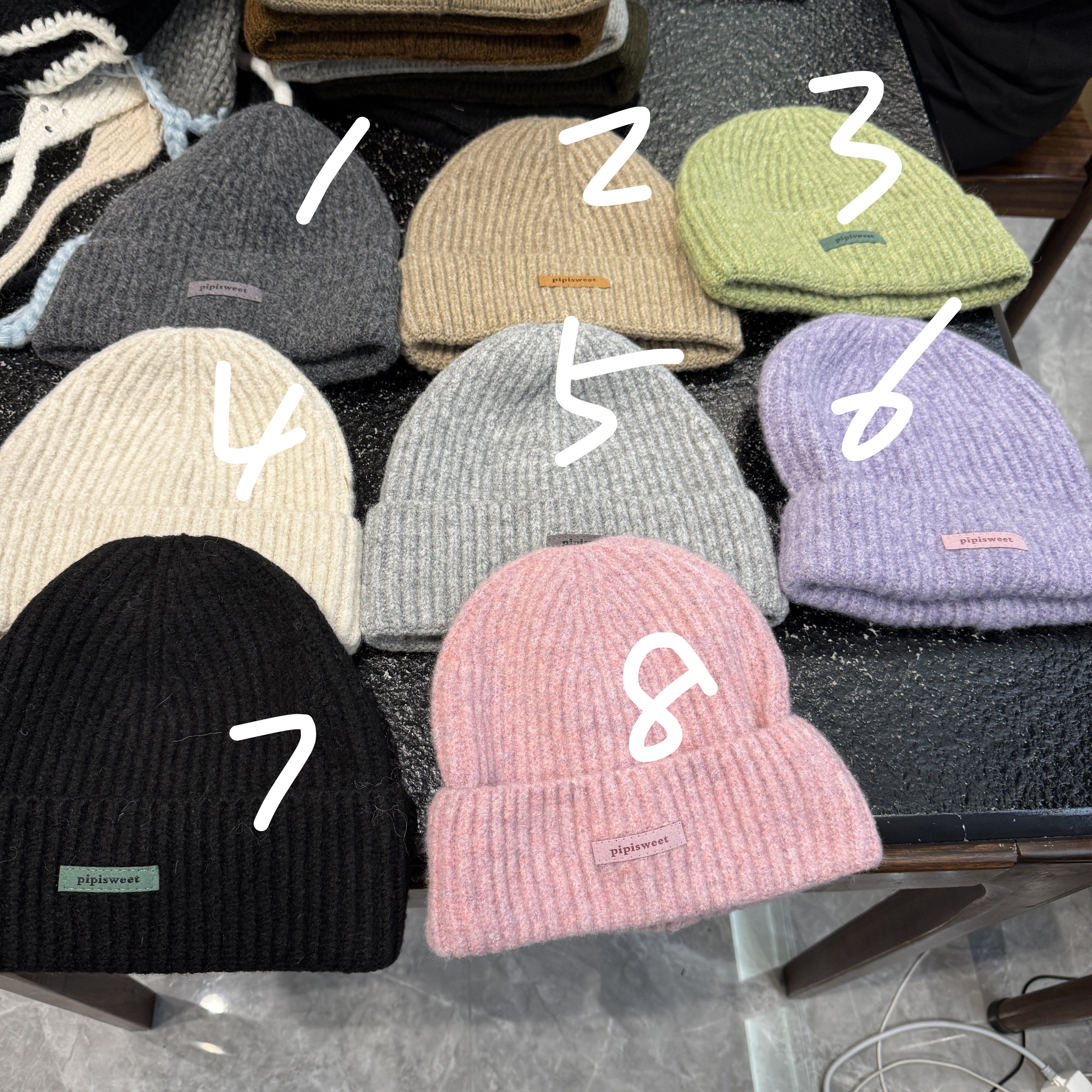 12.12韩国东大门 Apm place the hat代购秋冬拉法帽 备注颜色