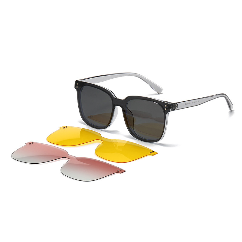 近视墨镜男款磁吸眼镜四合一套镜可配度数防雾夹片开车专用太阳镜