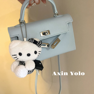 凯莉包包单肩斜挎手提包时尚 圣杯蓝 小方包女潮 超好看 阿馨yolo