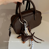 复古宽宽包女韩版 阿馨yolo 博主同款 百搭手提包波士顿斜挎小方包