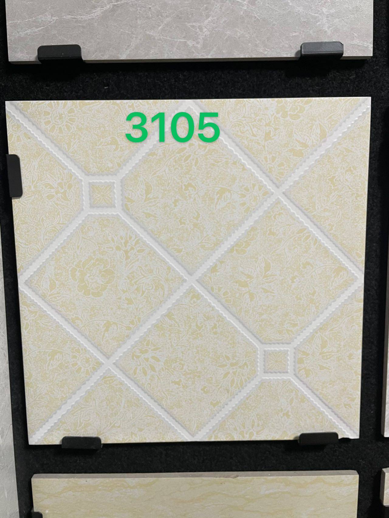 老式厨厕所修补瓷砖300x300格子砖菱形小地砖防滑黄色阳台哑光砖