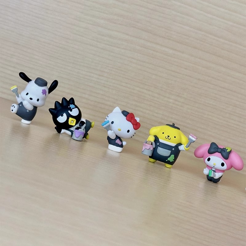 涂鸦粉刷匠扭蛋kitty三丽鸥