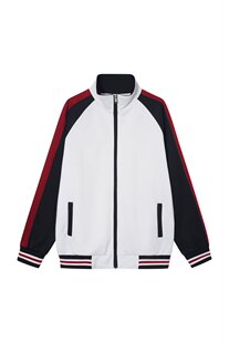 台山市校服高中职校生白色秋冬装长袖套装男女休闲运动校服
