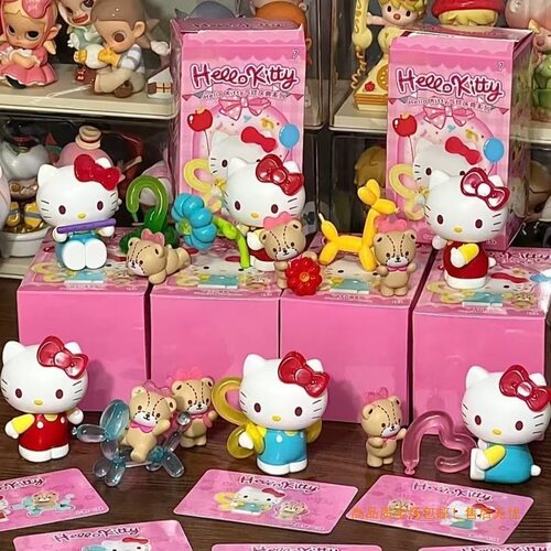 三丽鸥helloKitty气球庆典摆件潮玩公仔凯蒂猫盲盒手办可爱女礼物