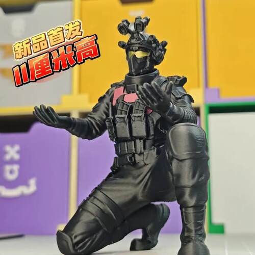 彩色三角洲威龙笔架跪姿托举笔筒3D打印学生桌面大号文具收纳装饰