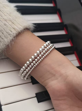 古法手链s999足银珠手串