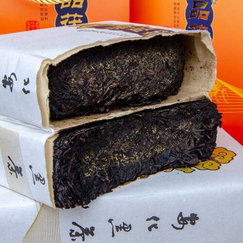 湖南安化黑茶正宗御品茯砖茶2斤荒野茶茯砖黑茶叶正品荒野茶