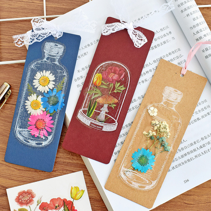 创意标本标签pet挂牌手工材料包明信片干花书签小学生自制透明贴