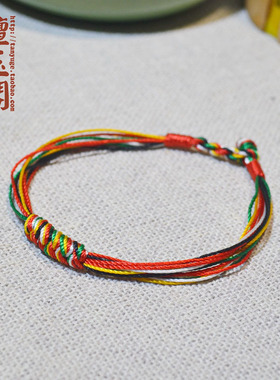 儿童手工编织成品端午节五彩绳