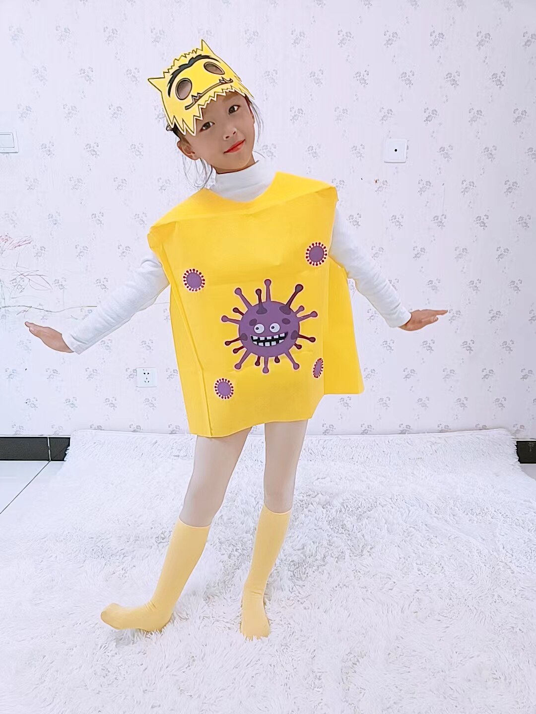 儿童牙细菌大战演出服幼儿园牙刷白牙表演服黑牙舞蹈蛀牙牙齿服装