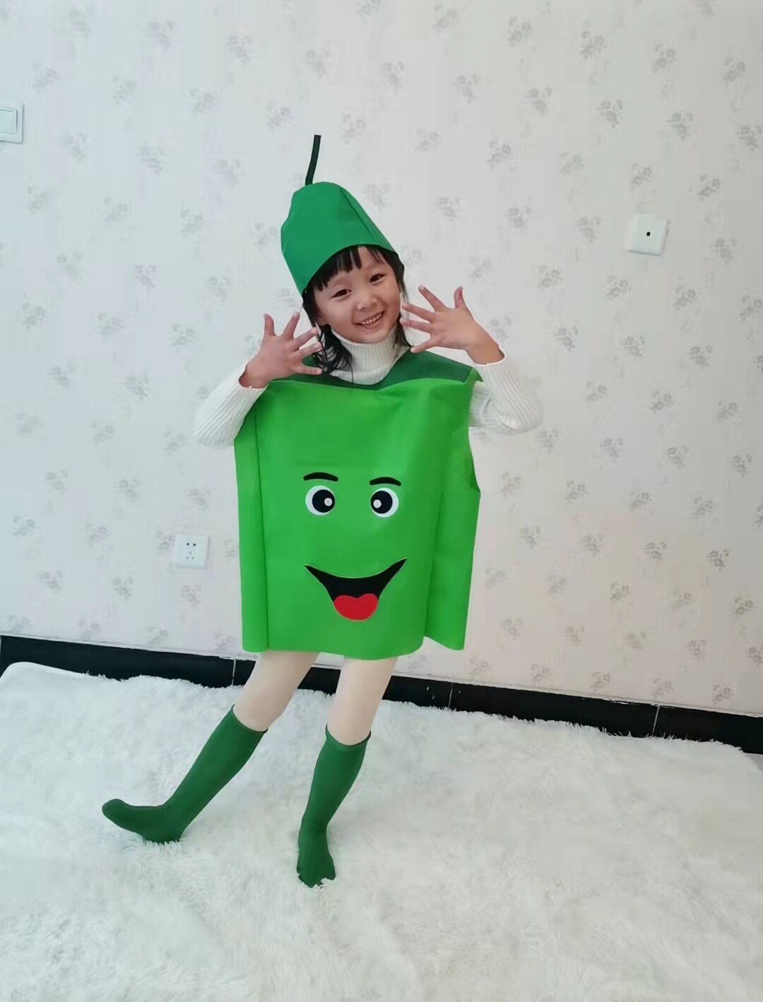 节日儿童演出服牙细菌大战话剧牙刷道具白牙蛀牙黑牙舞蹈服糖果服