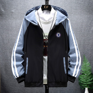 切尔西队球迷春秋季薄款运动连帽卫衣外套夹克上衣男女装