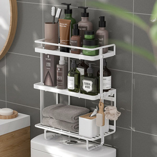 马桶后方遮丑置物架新款卫生间专用储物架坐便器上小空间多层收纳