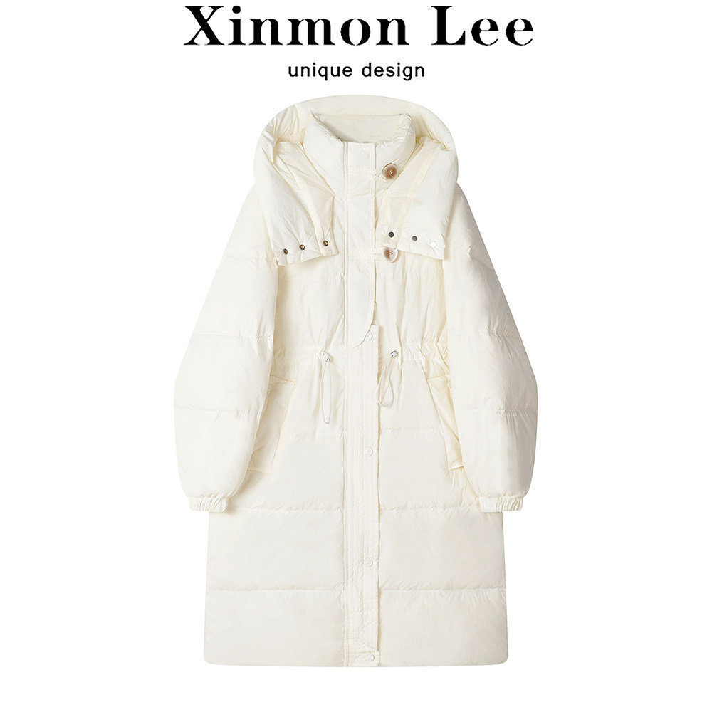 XinmonLee高级感气质百搭连帽羽绒服外套冬季女韩系立领加厚显瘦