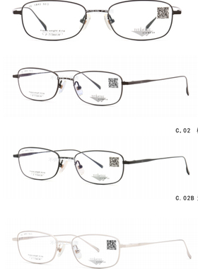 日本TITANTEC泰坦钛克商务高档纯钛超轻眼镜架女款眼镜全框TF1842