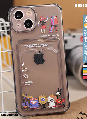 【PANDABANDA】拍立得DIY情侣防摔保护适用于苹果15手机壳iPhone14proma新款13卡套14个性11透明12plu相片