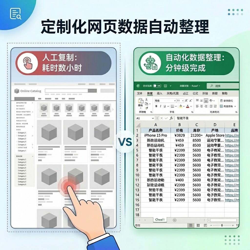 定制网页信息自动整理工具 批量设计素材/源文件
