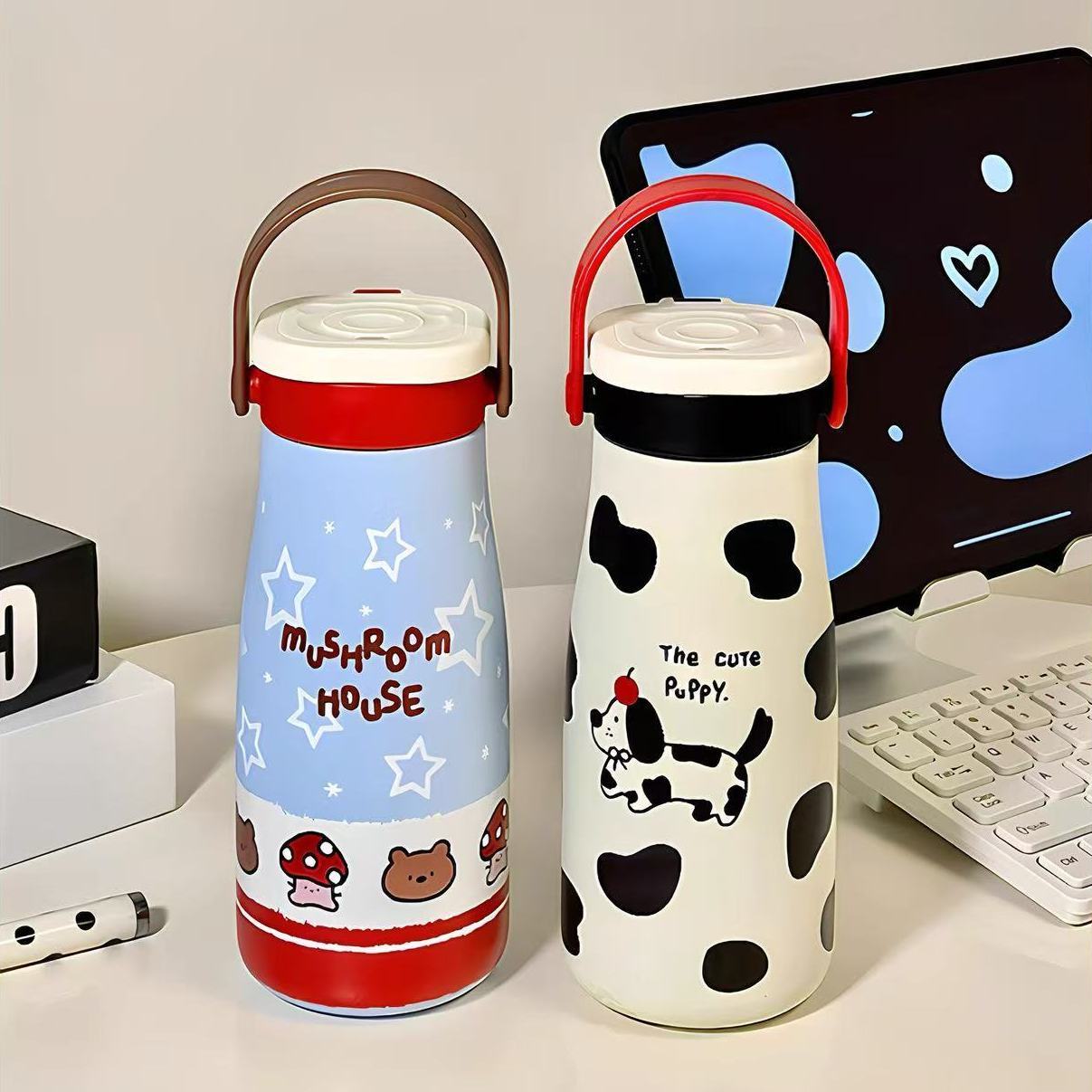 陶瓷胆保温瓶内杯手提吸