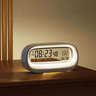 充电式万年历新款带夜灯闹钟创意礼品卡通智能数字日历透明多功能