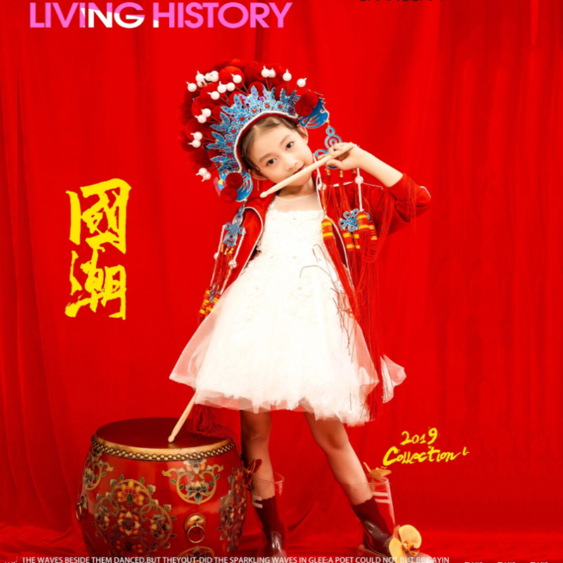 儿童摄影服装国潮国粹中国服戏曲古装影楼拍摄中国风主题拍照服饰