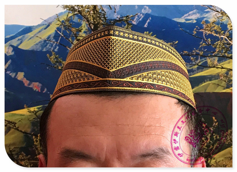 穆斯林新款马来西亚船型礼拜帽子男人士清真回民族形透气帽网凉快