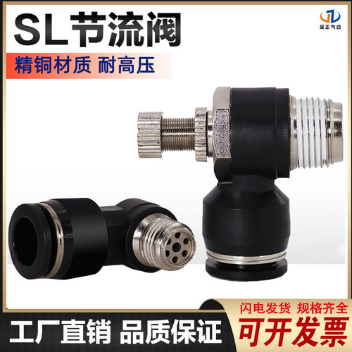 黑色高端接头金正节流阀