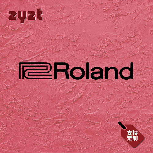 适用于Roland罗兰品牌LOGO车贴个性改装贴纸防水遮挡装饰反光镭射