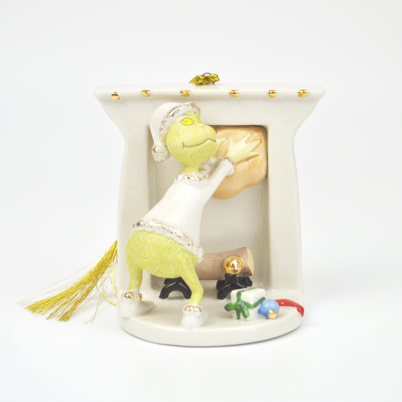 Cershar lenox格林奇圣诞怪杰绿毛怪陶瓷儿童房装饰摆件节日礼物
