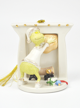 Cershar lenox格林奇圣诞怪杰绿毛怪陶瓷儿童房装饰摆件节日礼物