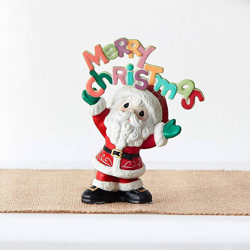 Precious Moments水滴娃娃 圣诞老人祝您圣诞节快乐陶瓷装饰摆件