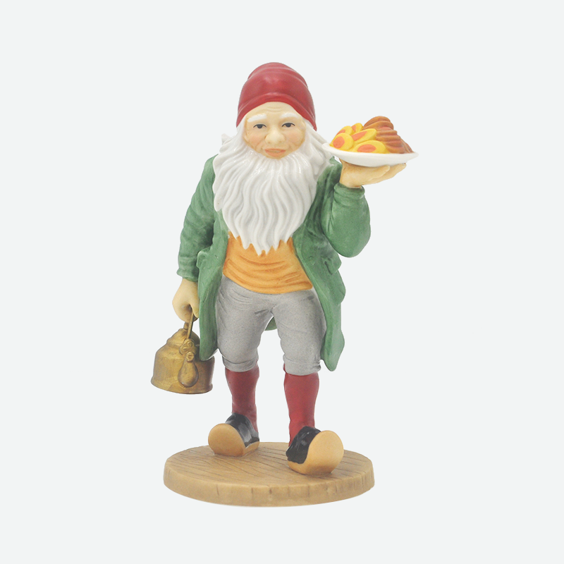 Cershar 圣诞节陶瓷幸运精灵爷爷提茶壶拿糕点装饰摆件节日礼物