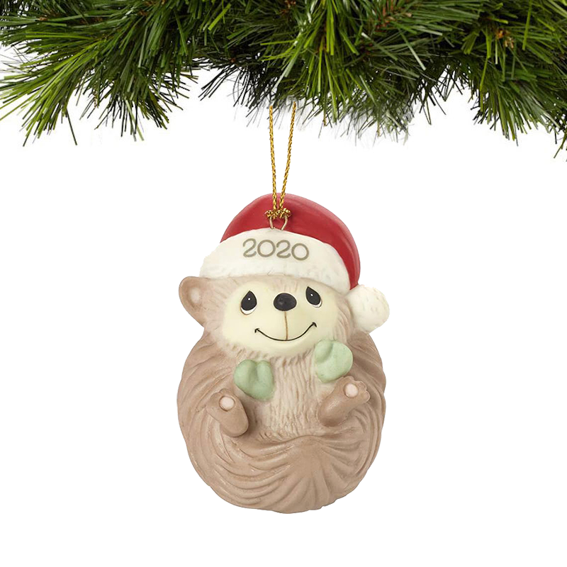 Precious Moments水滴娃娃刺猬的抱抱陶瓷圣诞节装饰礼品摆件挂饰