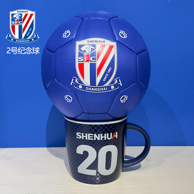 上海申花纪念足球官方吉祥物布鲁2号热粘合小球SFCZQ2403
