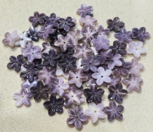 深海蝶贝10mm紫贝星星花DIY贝壳手工饰品配件材料