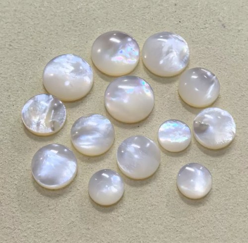 深海蝶贝8mm10mm12mm蝶贝圆形戒面DIY手工镶嵌绕线饰品配件材料