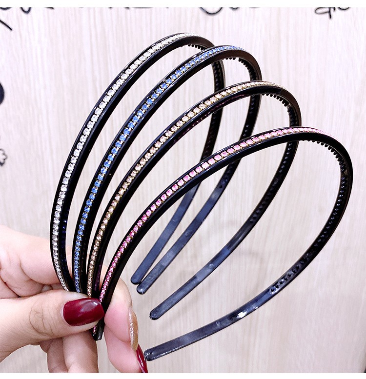 细发箍镶钻买一送一发卡简约