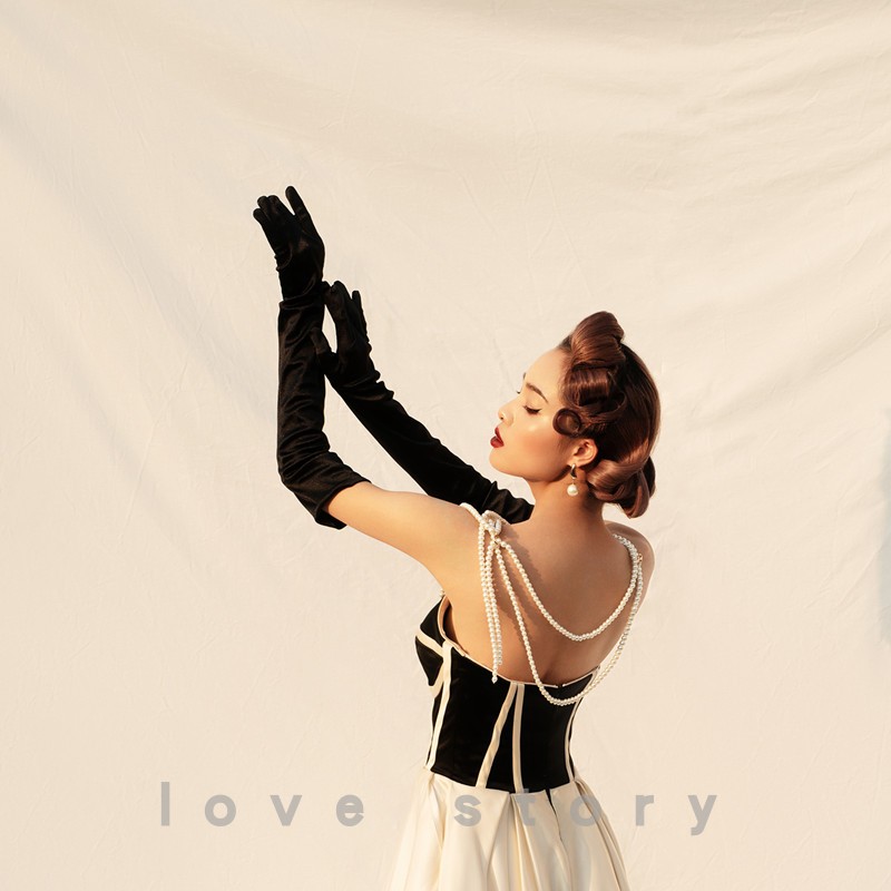 中长款手套手套婚礼缎面