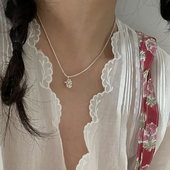 果实 盛夏 原创s925纯银进口手工泰银花蕊浆果极细项链锁骨链