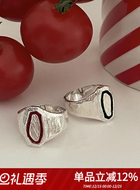 ae女925银小众复古戒指复古