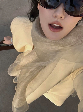 浮光如雾双层桑蚕丝高级感丝巾