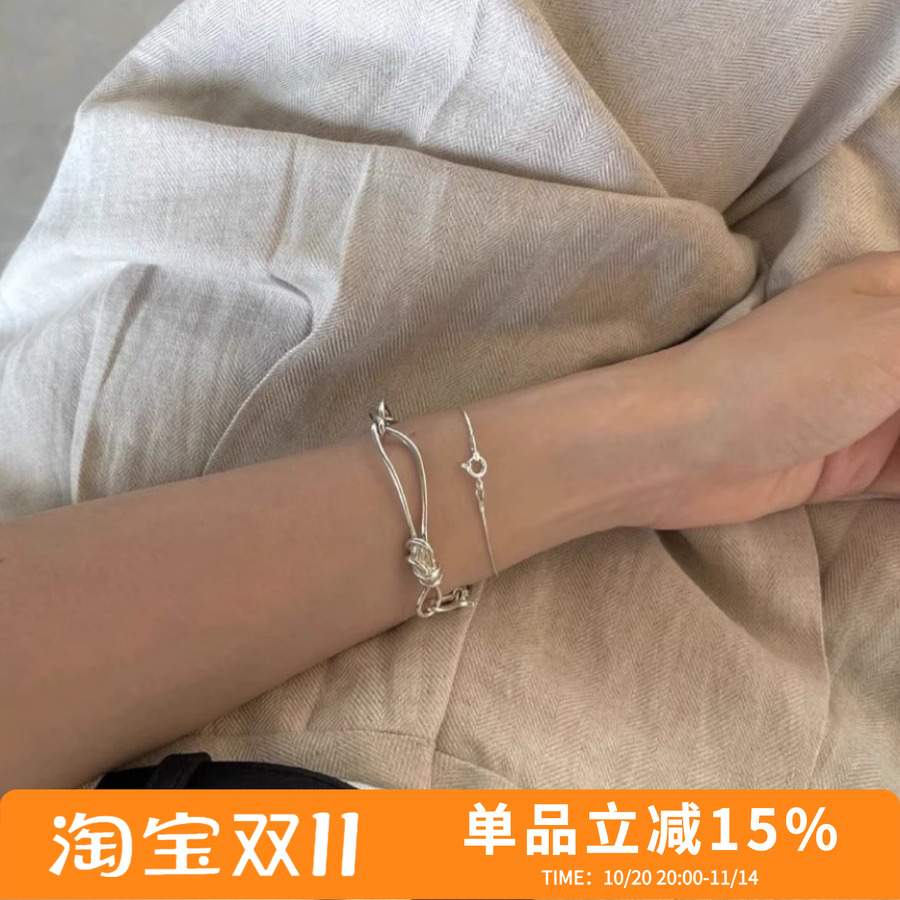 oldframe女银百搭纯银手链