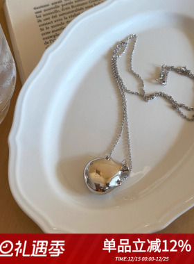 中古925纯银酒壶花瓶长项链