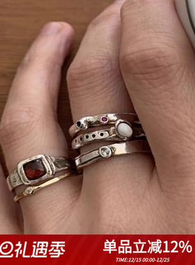 mars25女银复古百搭戒指手工
