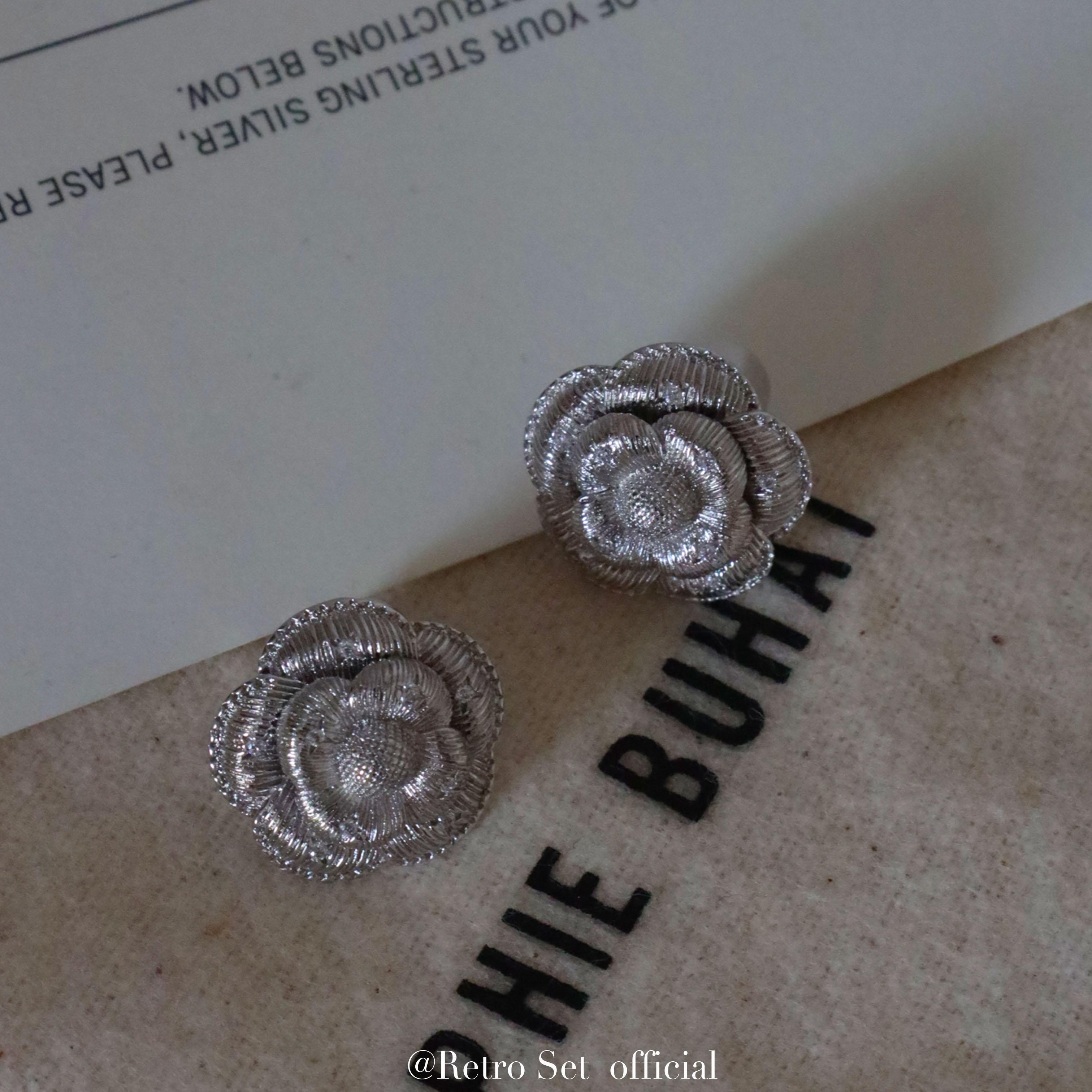 925纯银简约锆石女法式耳钉