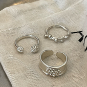 窄版 925纯银手作宽版 日系可调节小众设计戒指素圈 果子熟了